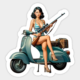 Scooter Girl Sticker